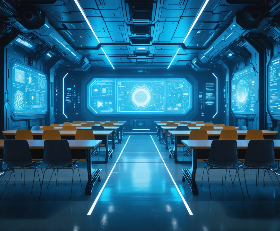 Zukunftsorientierter IT-Kursraum mit moderner Technologie